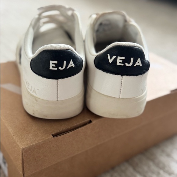 Veja White and Black Velcro Sneakers - Picture 4 of 8